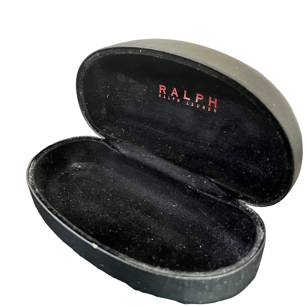 Ralph Lauren Hard Clamshell Eyeglass Case Black Red Logo Sunglasses Case